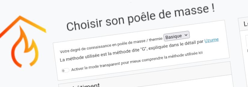Choisir son poêle de masse : Un calculateur en ligne pour vous aider